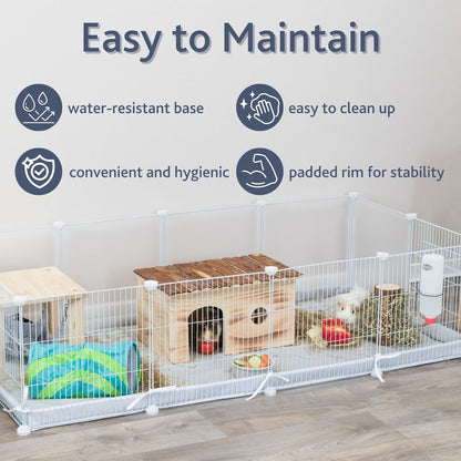 Indoor Enclosure for Small Pets, Indoor Pen with Water-Resistent Base