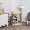 Falco Plush & Sisal 2-Level 46" Cat Tree, Scratching Posts & 2-Story Condo