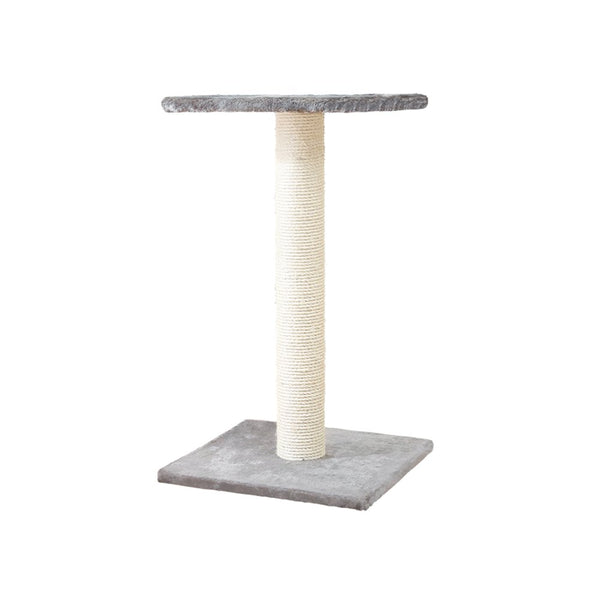 Espejo 27" Sisal Cat Scratching Post with Plush Platform, Gray