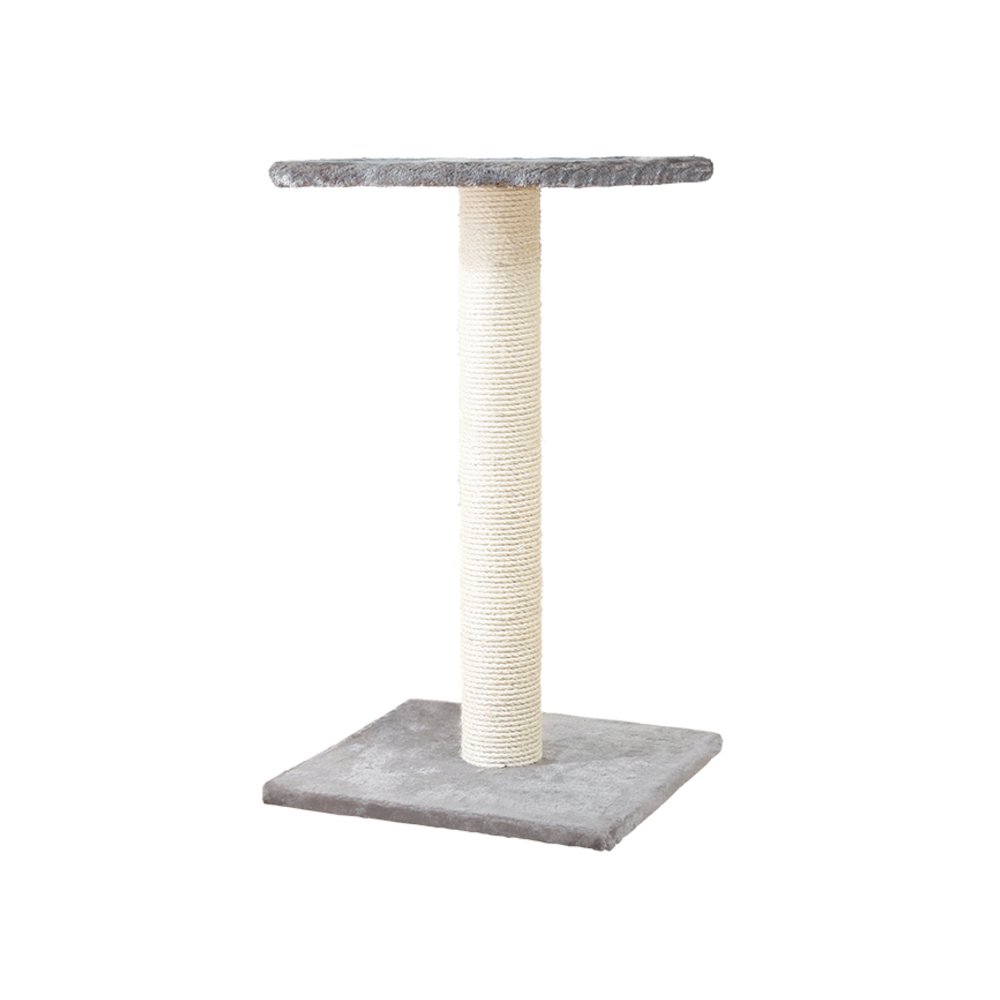 Espejo 27" Sisal Cat Scratching Post with Plush Platform, Gray