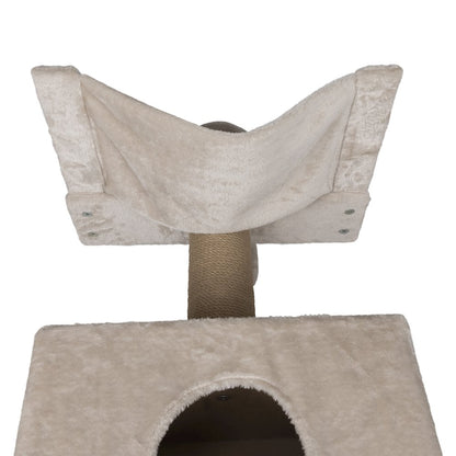 Dayna Jute & Plush 5-Level 60" Wall Mount Cat Tree w-Scratching Post & Condo