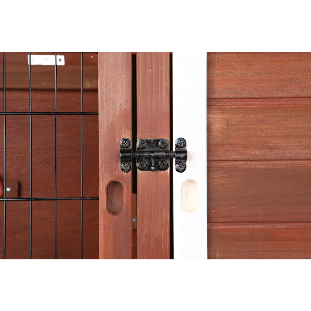 Natura Double Weatherproof Outdoor 2-Story Wooden Small Animal Hutch