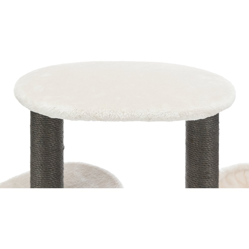 Moriles Plush & Sisal 3-Level 39" Cat Tree with Scratching Posts & Condo