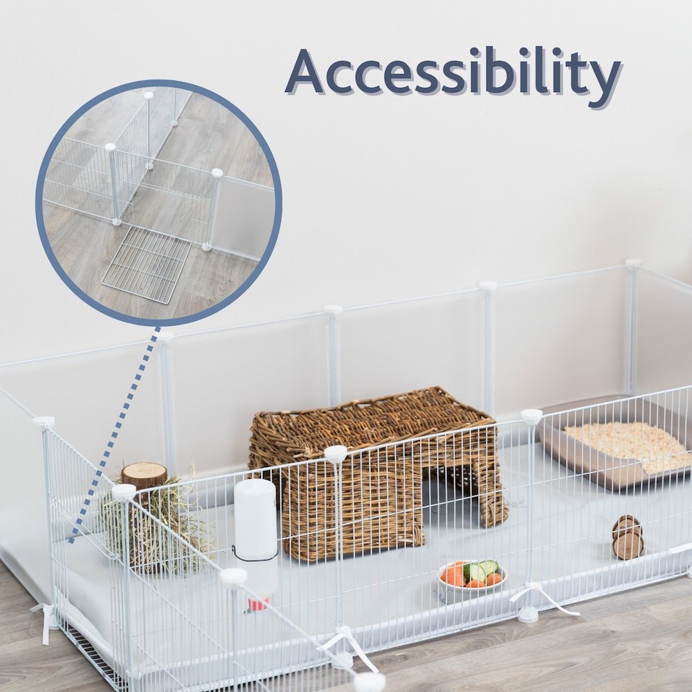 Indoor Enclosure for Small Pets, Indoor Pen with Water-Resistent Base