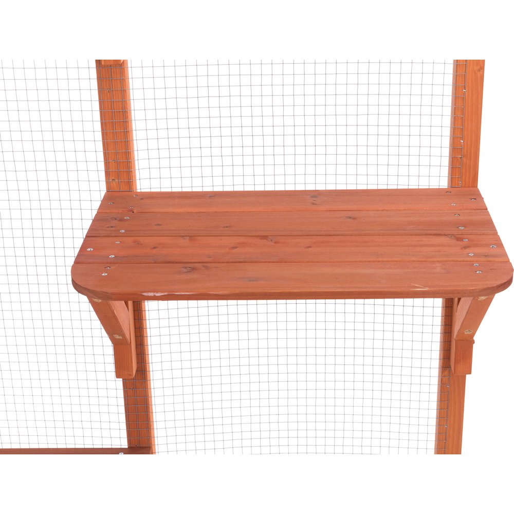 natura Weatherproof Wooden Cattery with Cat Perches, 38.5L x 70.75W x 70.75H