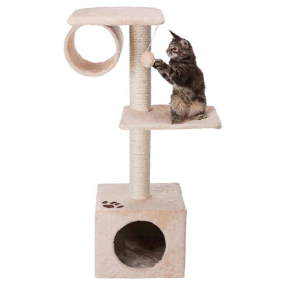 San Fernando Plush & Sisal 3-Level 41.7" Cat Tree, Scratching Posts & Condo