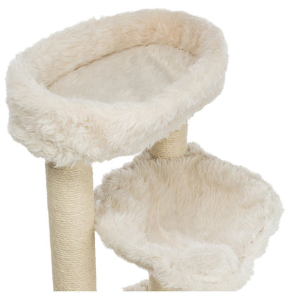 Baza Junior Jute & Plush 3-Level 39" Cat Tower, Scratching Posts and Condo