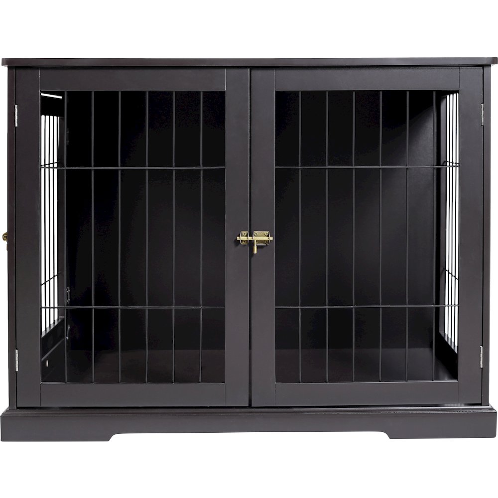 32.7" Dog Crate, Wooden Indoor Kennel Furniture for Medium Dogs Up to 50 lb