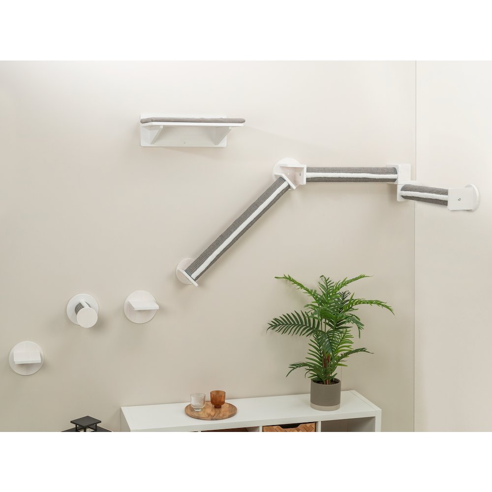 Wall Set 6 Wall Mounted Cat Perch System, Scratching Posts, Platforms, Steps
