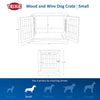 29.5" Dog Crate, Wooden Indoor Kennel Furniture for Small Dogs Up to 25 lb