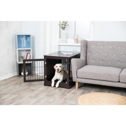 32.7" Dog Crate, Wooden Indoor Kennel Furniture for Medium Dogs Up to 50 lb