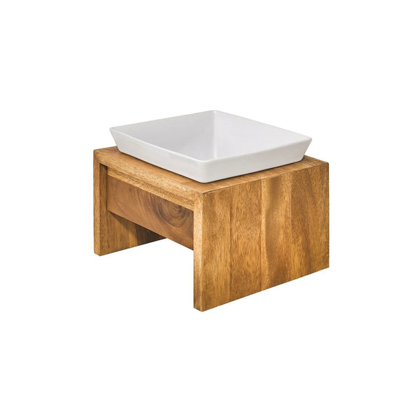 Artisan Wood Feeder - Single in Bamboo Fabric Finish Size - LRG