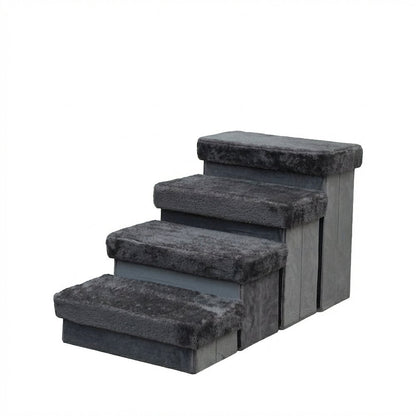 Charcoal 4 Level Pet Stairs